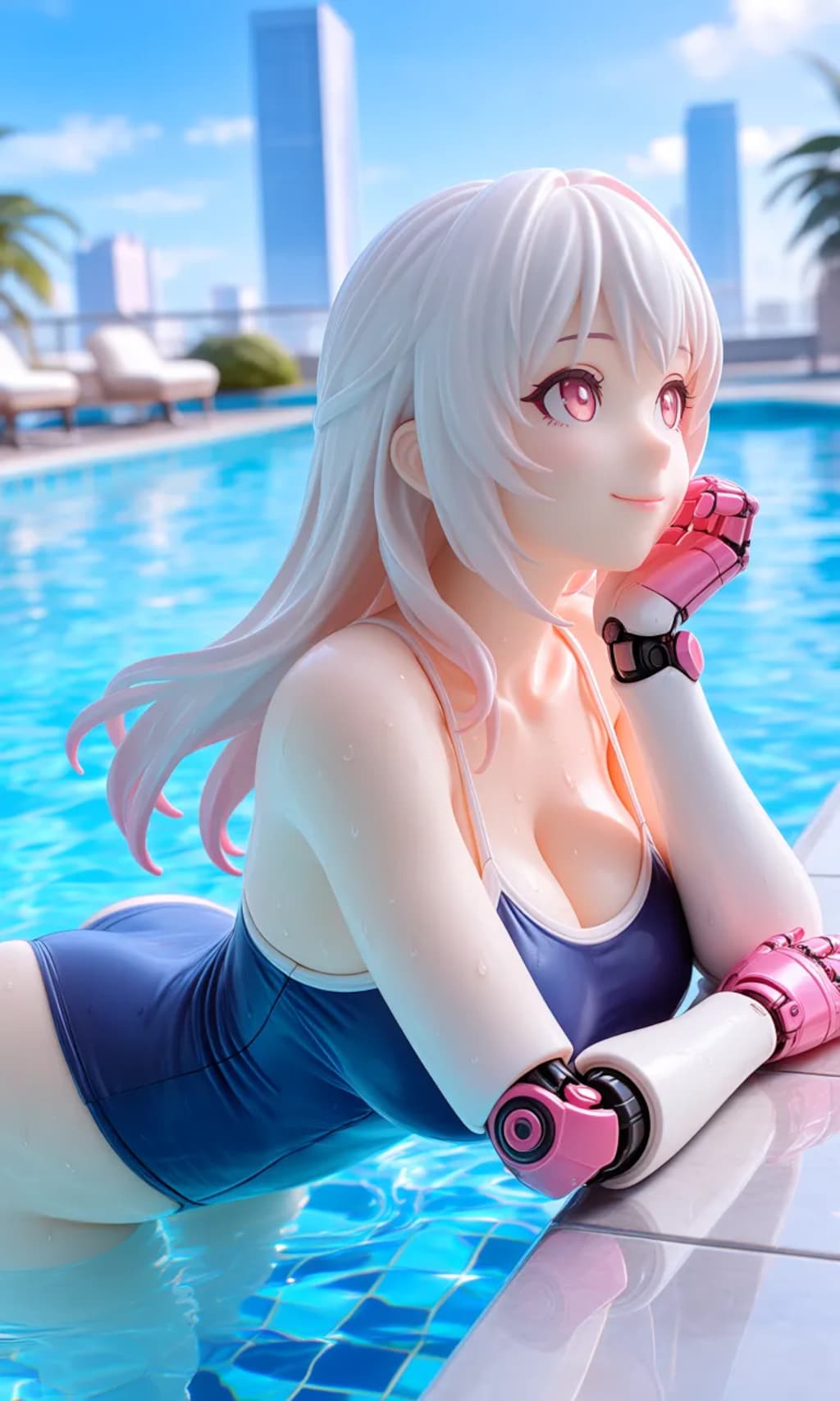異世界制服少女達　メカ娘　スク水　アクリルドールフィギュア