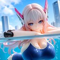 異世界制服少女達　メカ娘　スク水　アクリルドールフィギュア 2枚目
