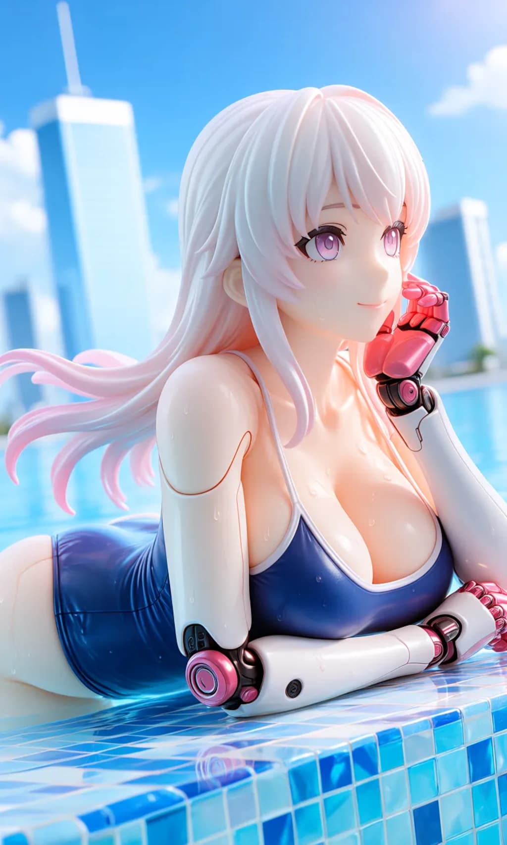 異世界制服少女達　メカ娘　スク水　アクリルドールフィギュア