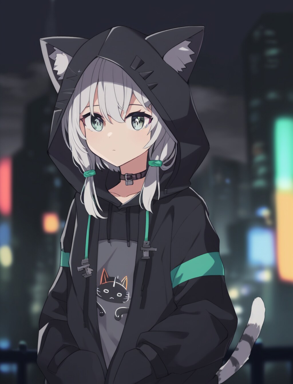アニメ調猫耳フード