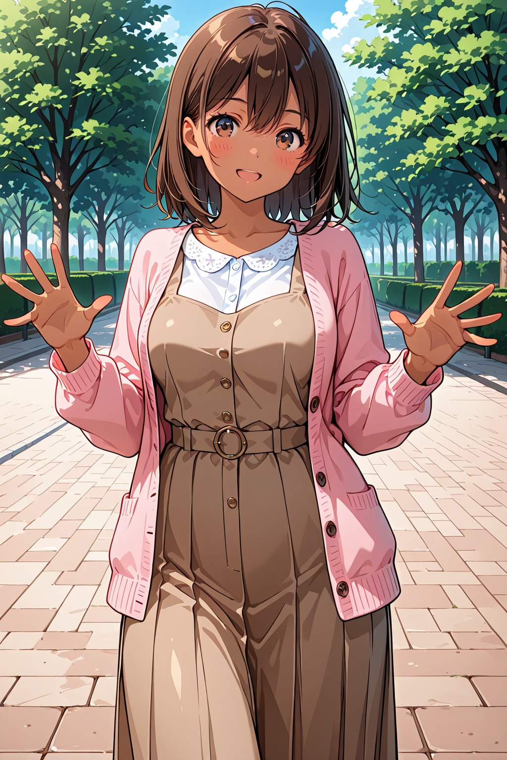 夏希ちゃん、楓ちゃんの春色コーデ