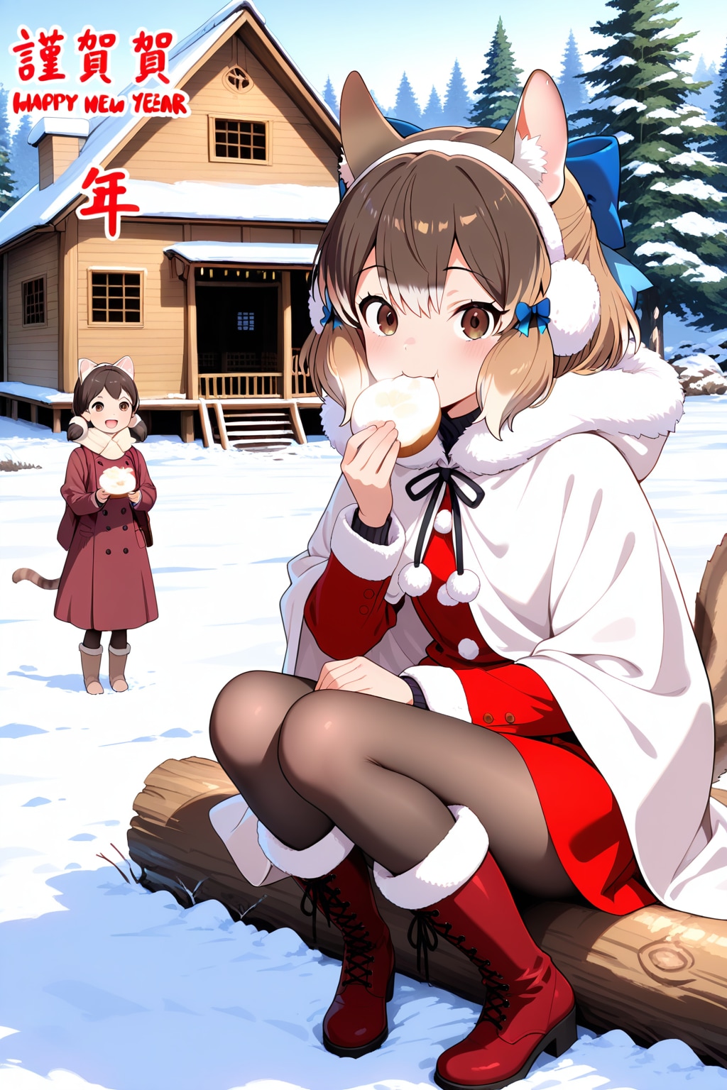 ミミちゃんとシルちゃんのお正月day2《おいでよ どうぶつの娘》