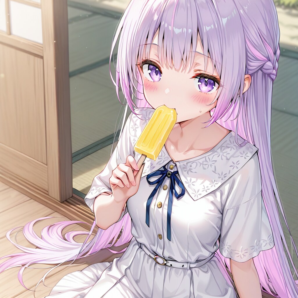 ねむちゃん101〜暑い日はアイス〜 | の人気AIイラスト・グラビア