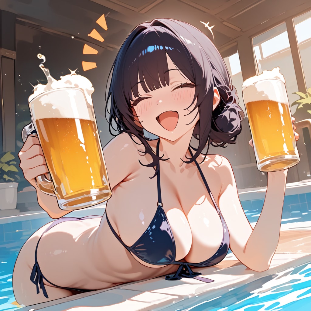 ビール美女詰め合わせ（ビキニプール）