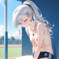 あっつー #オナ部体力測定 #裸ブルマ 6枚目