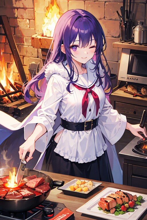 コテージで料理
