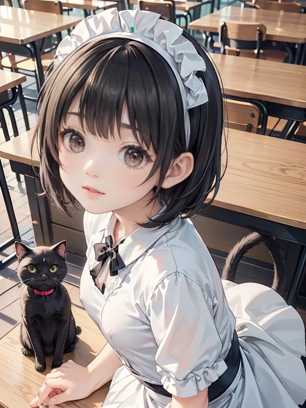 猫カフェ6月3日版　教室風猫カフェ？