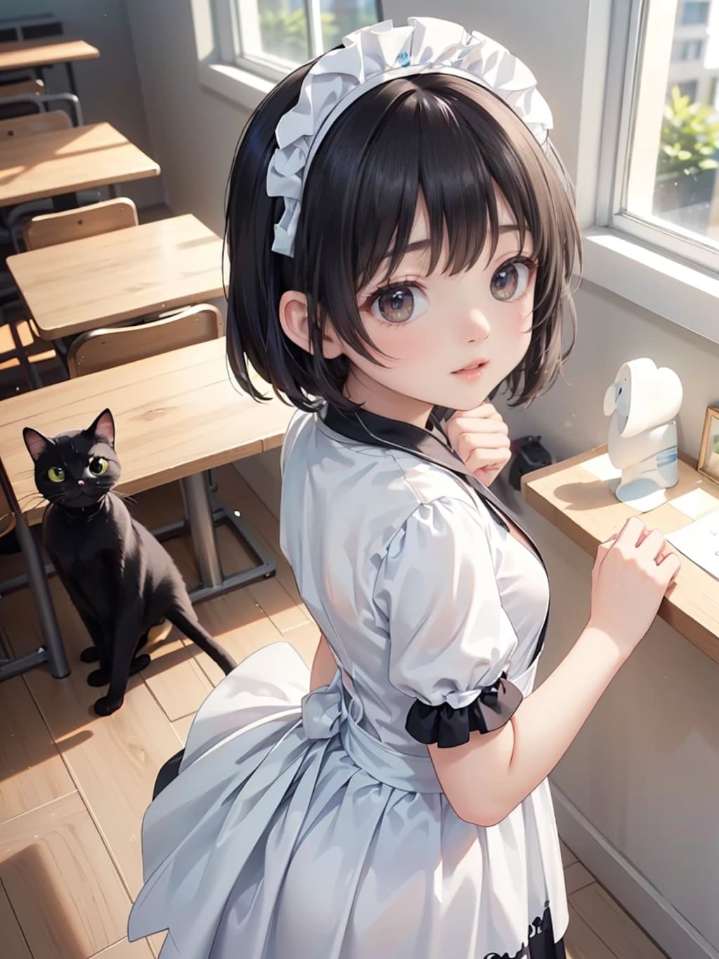 猫カフェ6月3日版　教室風猫カフェ？