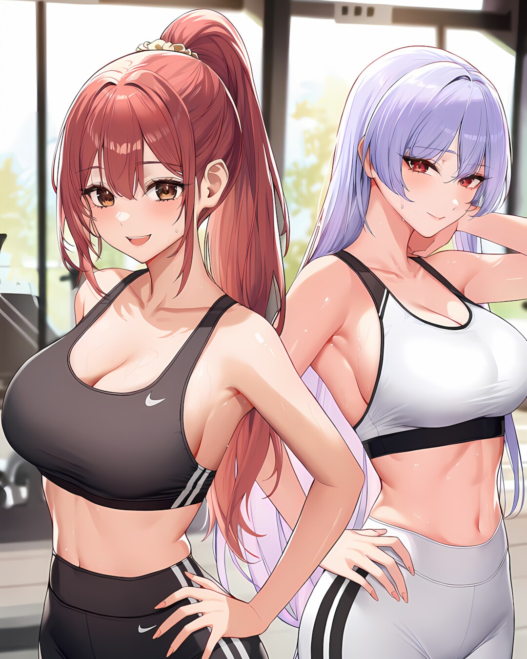 朝トレ後の爽快ツーショット💪✨