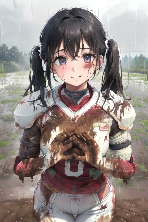 🏈泥まみれの女子アメフト 81