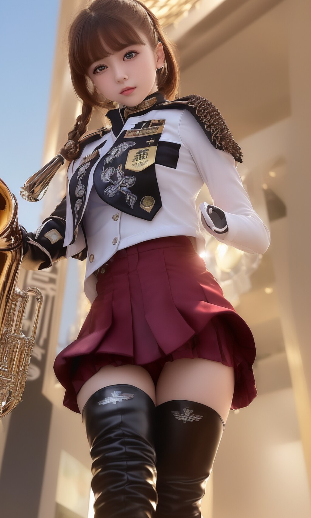 マーチングバンド美少女