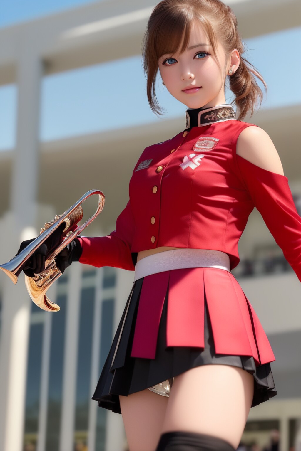 マーチングバンド美少女