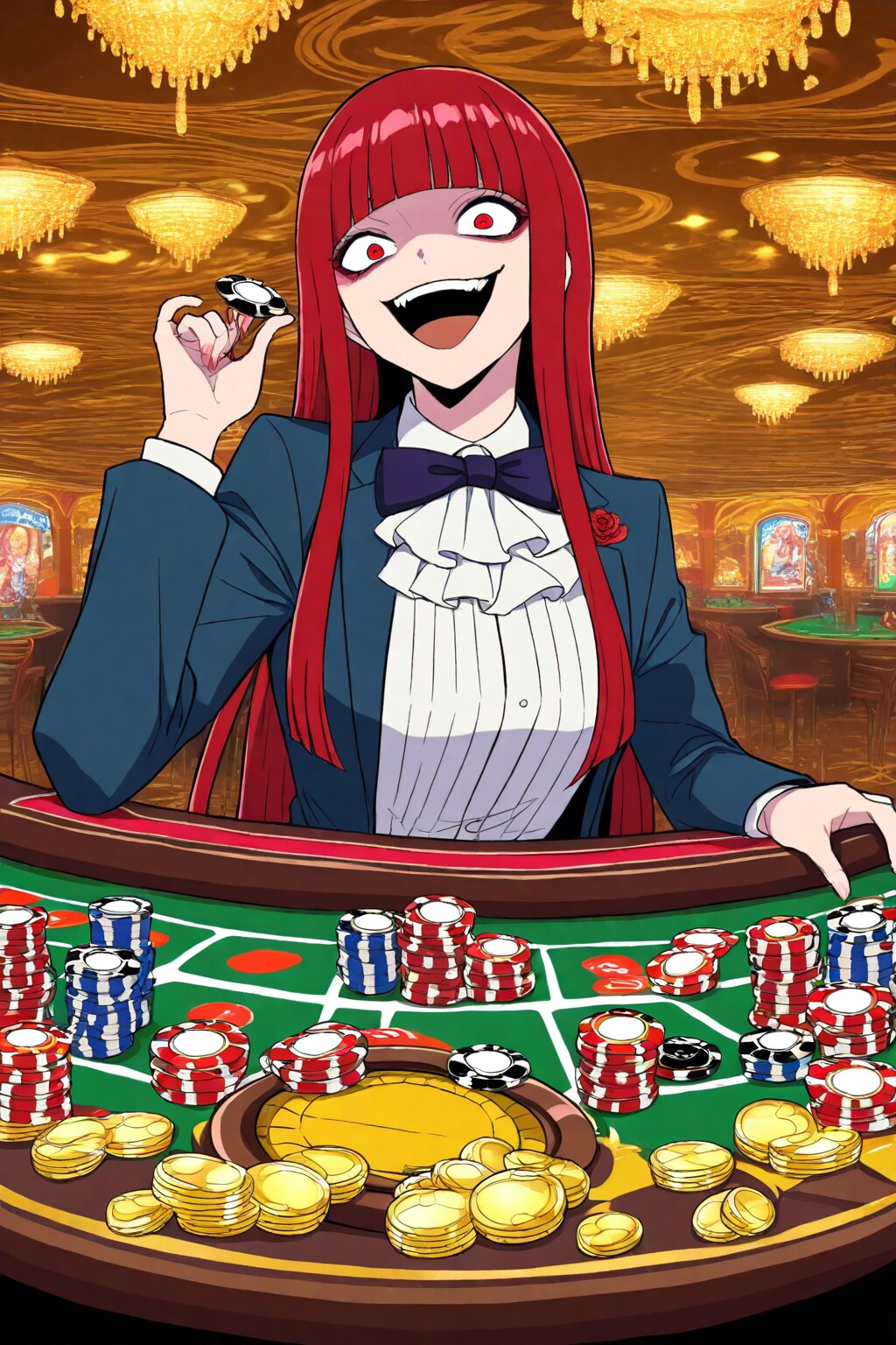 ディーラーの赤髪ちゃん