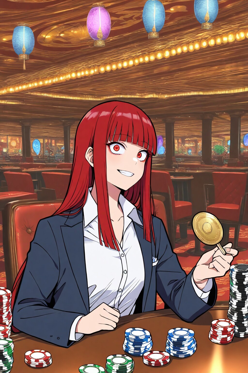 ディーラーの赤髪ちゃん