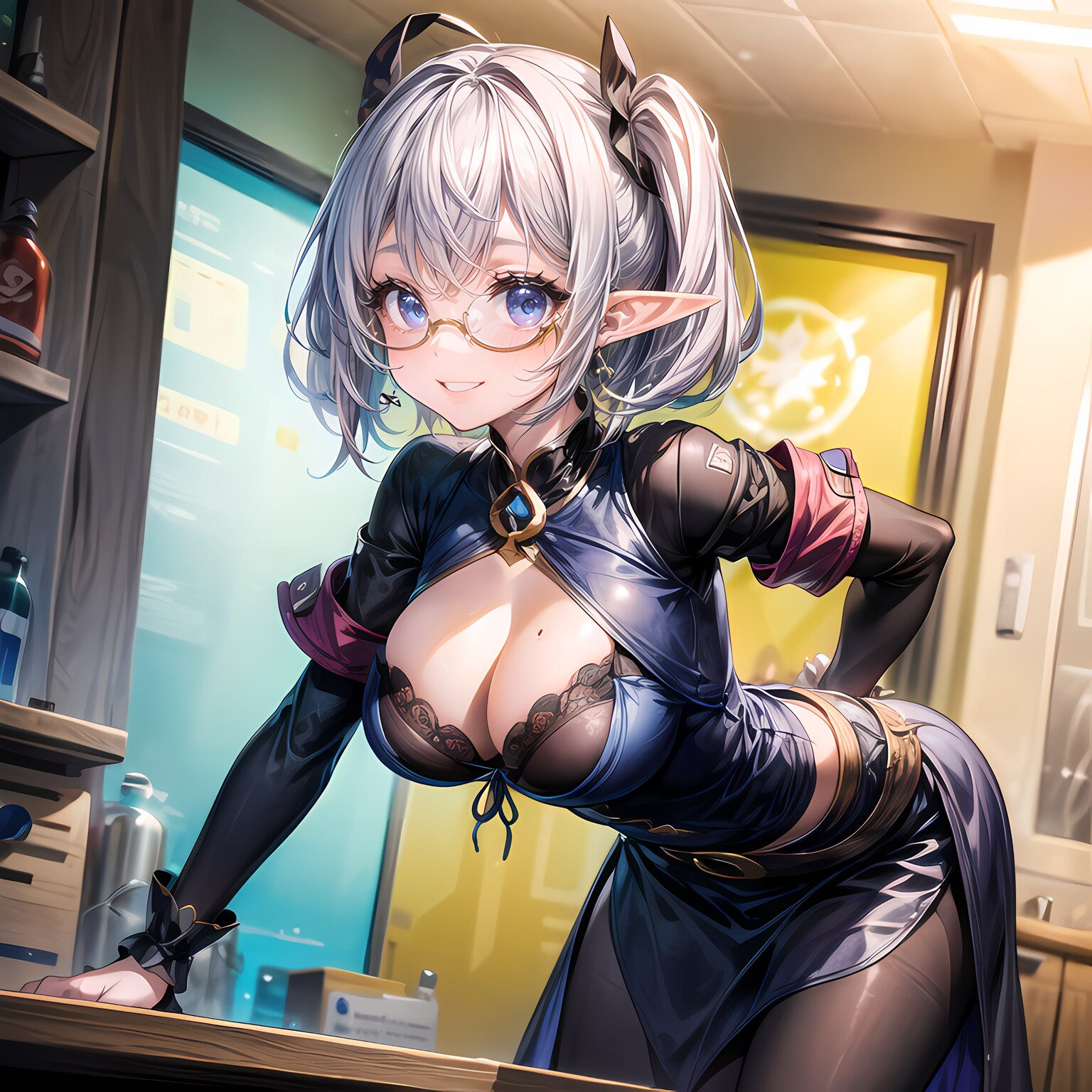 ポーションショップ店員エルフ娘
