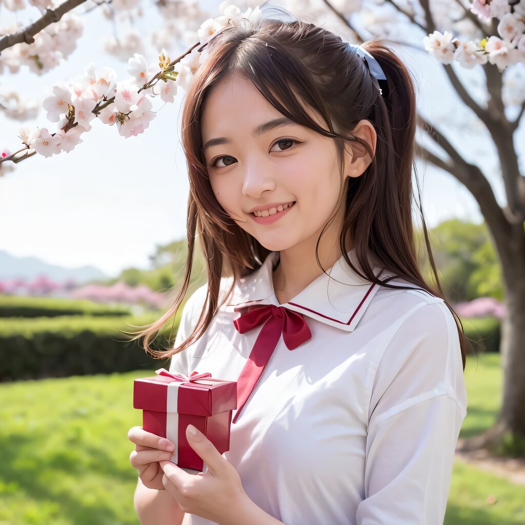 黒髪ポニテでセーラー服の美女