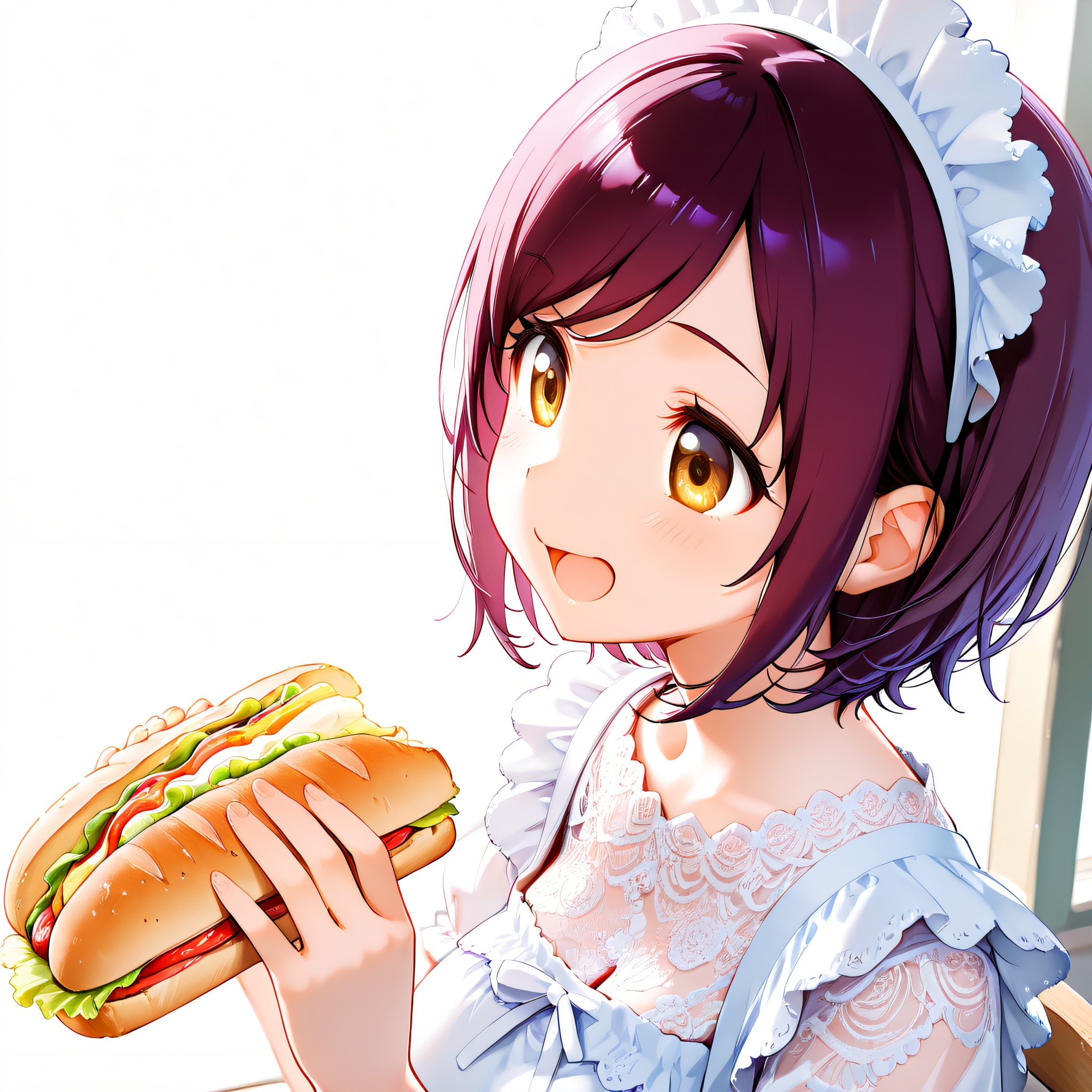 こんにちは（挨拶メイドの芽衣ちゃん） | の人気AIイラスト・グラビア