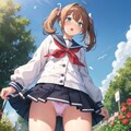 チラ見せセーラー服 2枚目