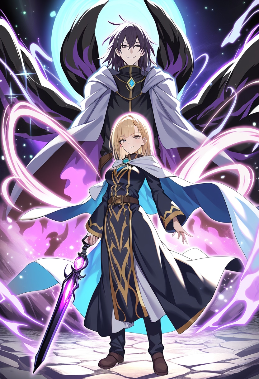 Days AI「美少女魔法剣士と召喚した魔術師Ａ」 | の人気AIイラスト・グラビア