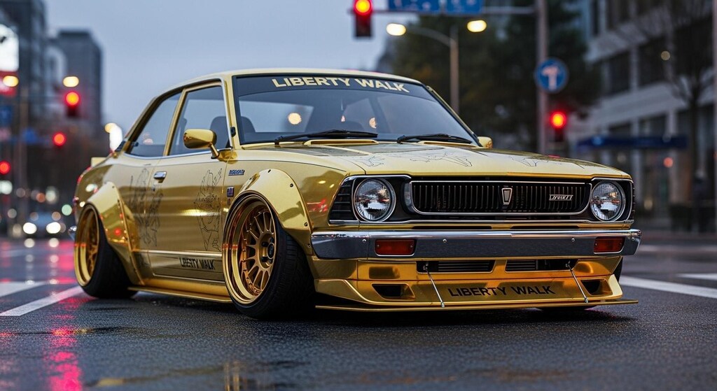 ゴールドリバティーウォークカローラレビン