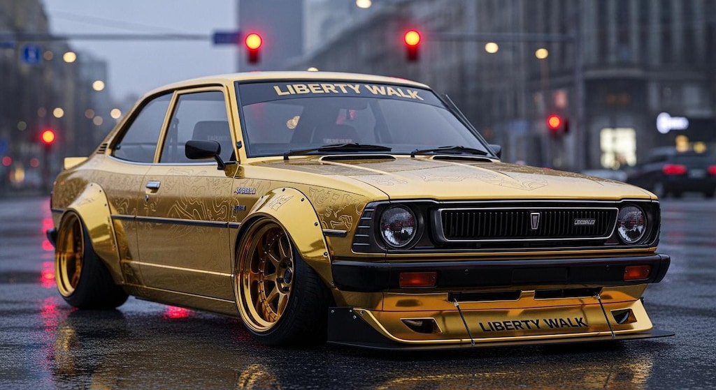 ゴールドリバティーウォークカローラレビン