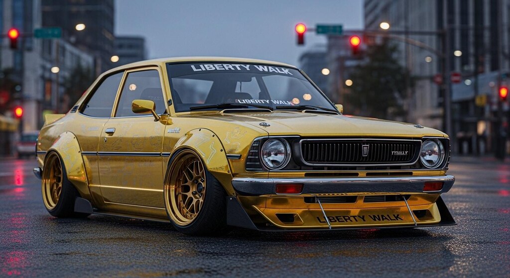 ゴールドリバティーウォークカローラレビン