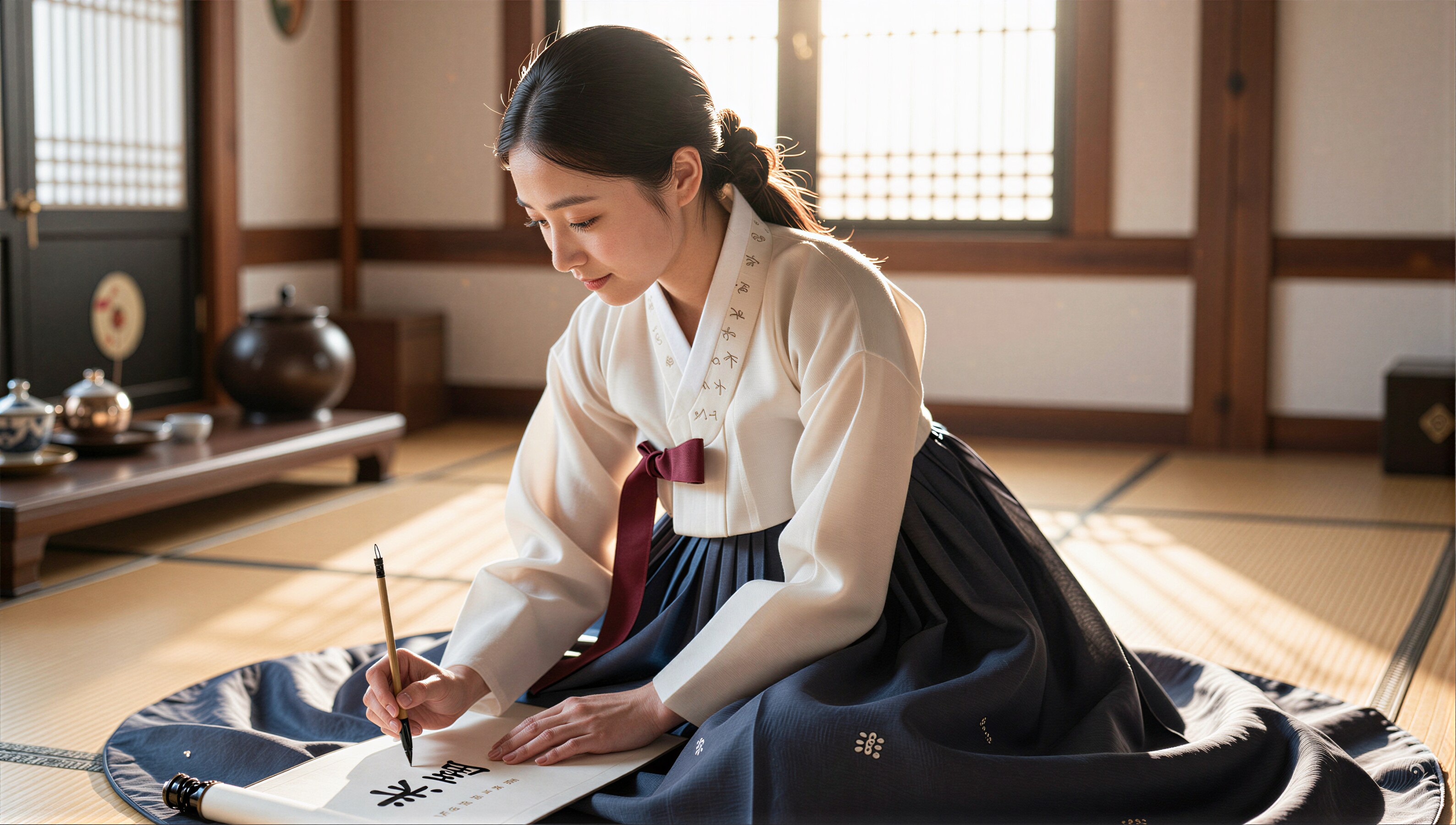 韓服と書芸 | の人気AIイラスト・グラビア