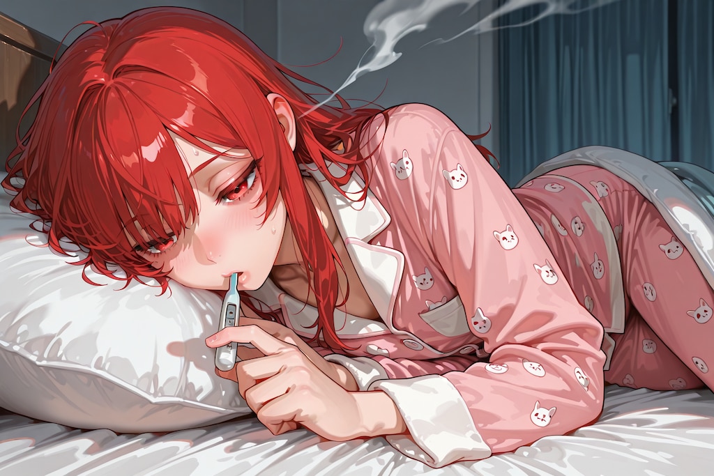 風邪ひきました。