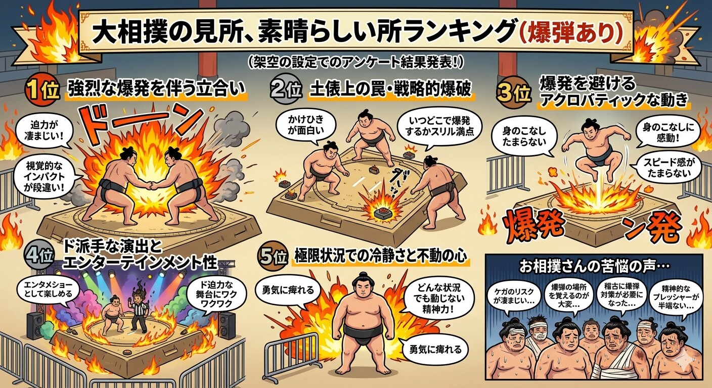 大相撲の見所、素晴らしい所ランキング(爆弾あり)