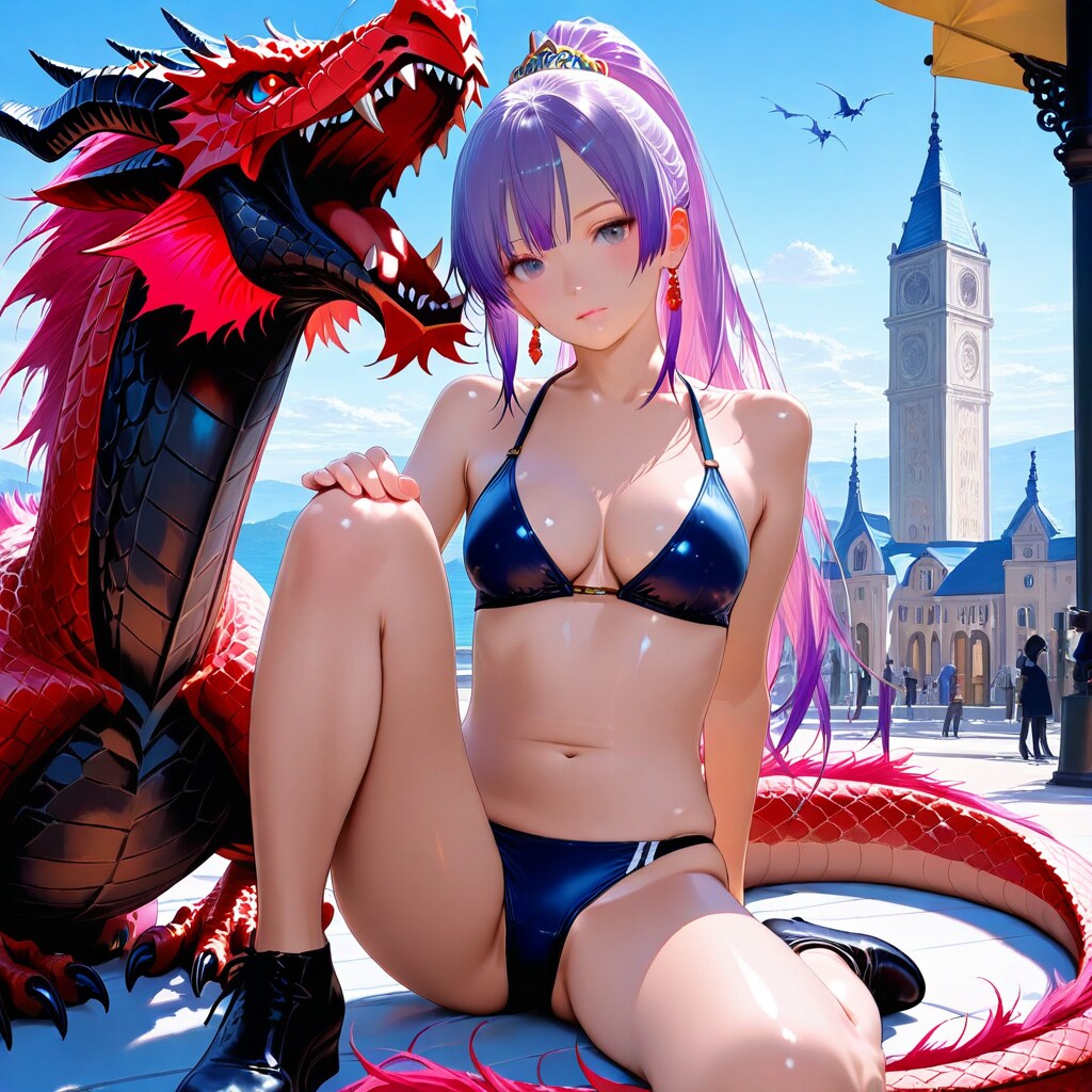 ビキニ美女とドラゴン