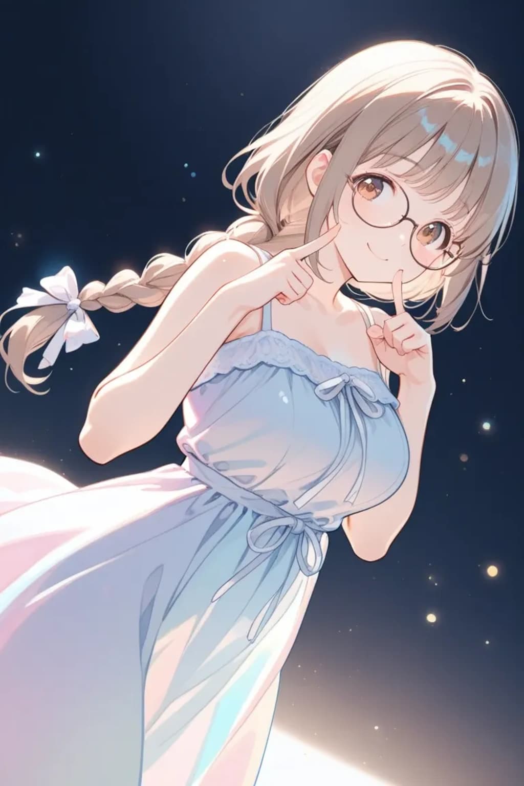 三つ編み眼鏡っ娘