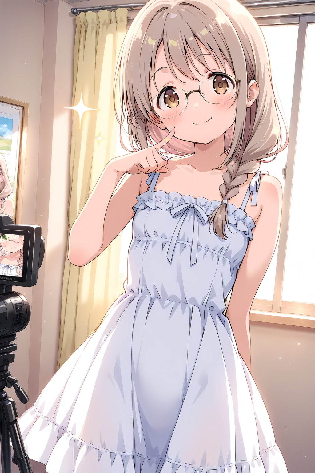 三つ編み眼鏡っ娘 | の人気AIイラスト・グラビア