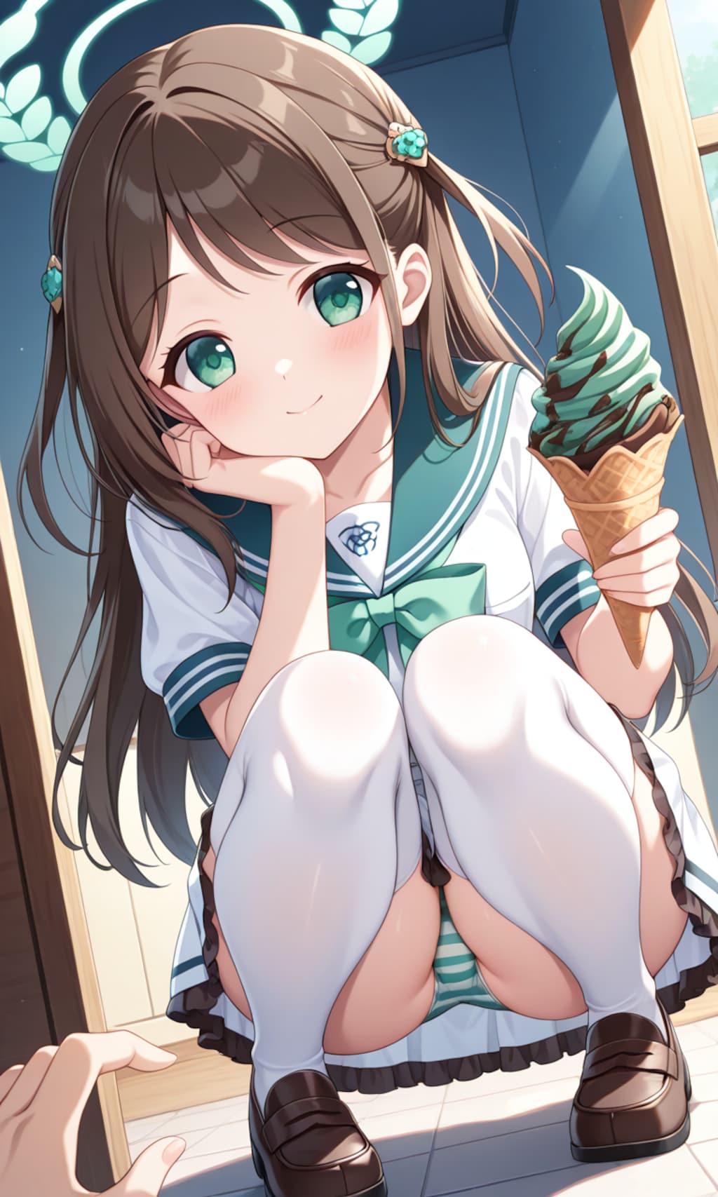 チョコミントアイス食べます？