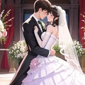 幸せそうな新郎新婦 2枚目