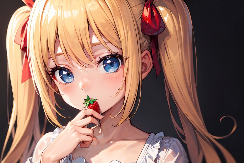 金髪ちゃんといちご