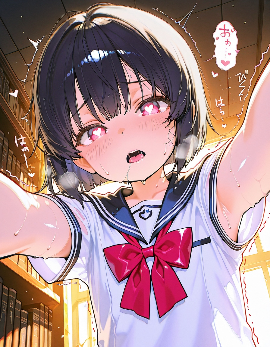 ある日突然、女子中〇生の私が放課後の図書室で担任の先生に何をされたかはご想像にお任せします。 | の人気AIイラスト・グラビア