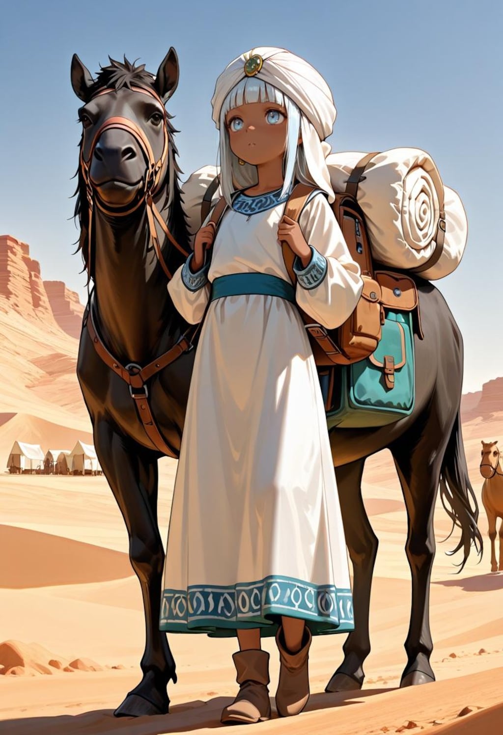 遥か砂の海を行く