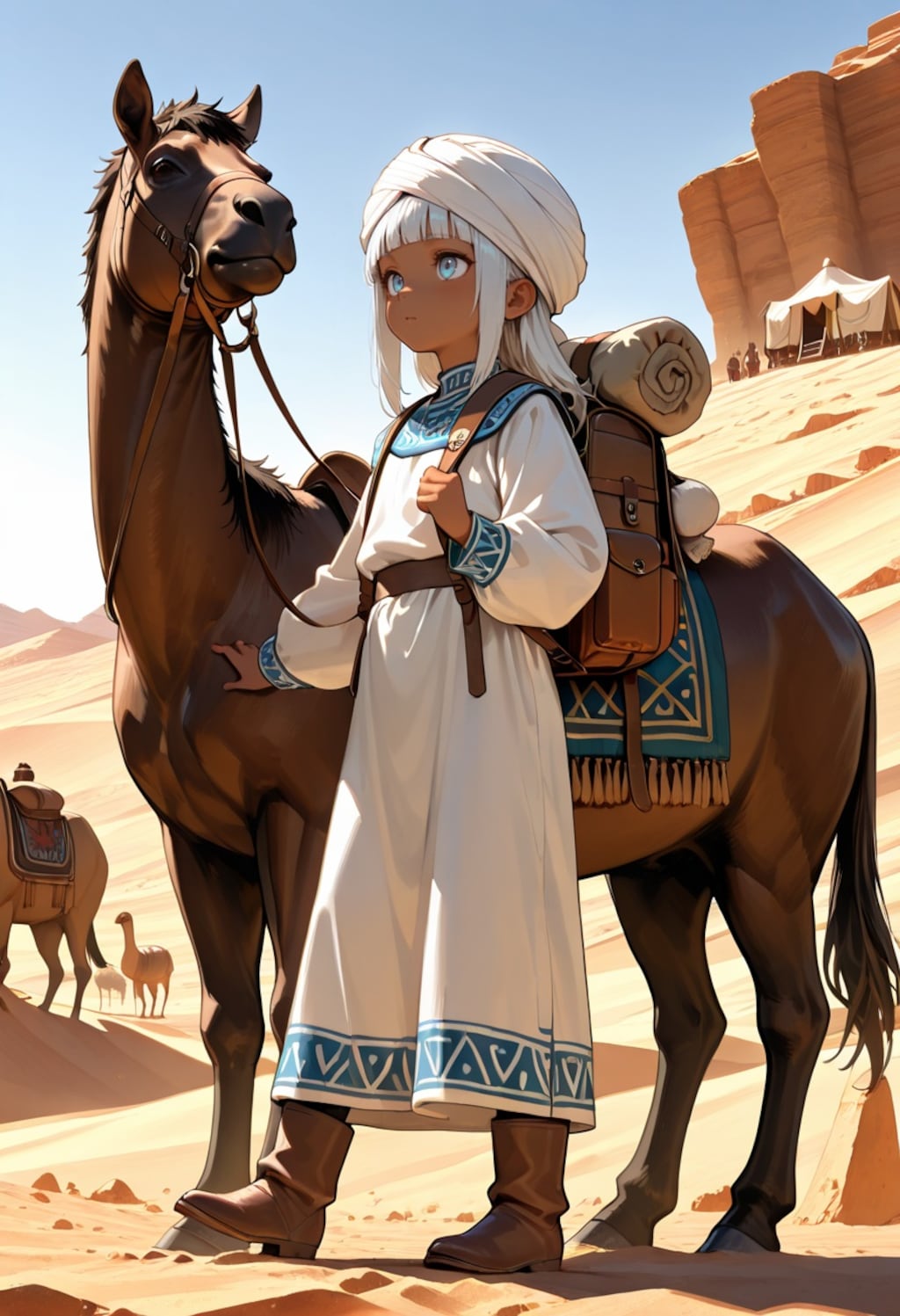 遥か砂の海を行く