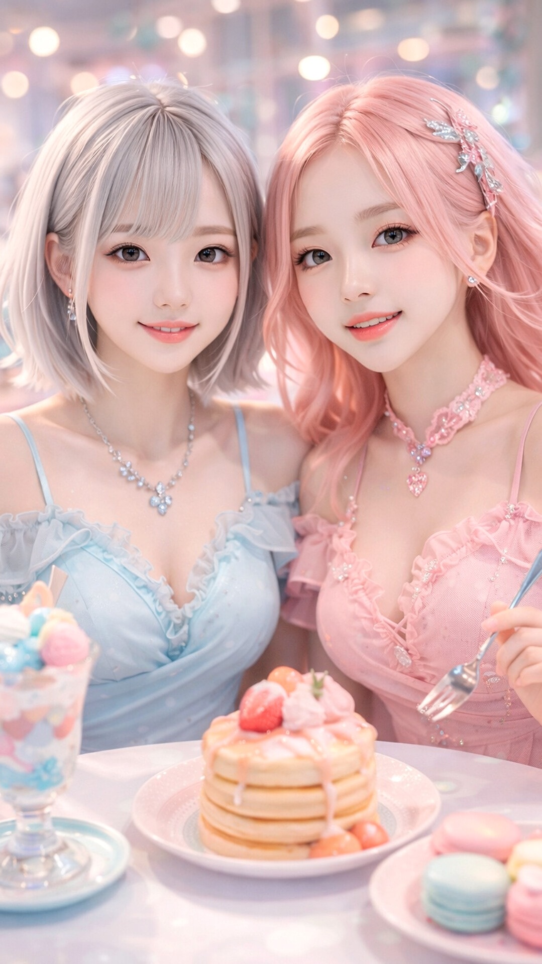 パステルなふたり | の人気AIイラスト・グラビア