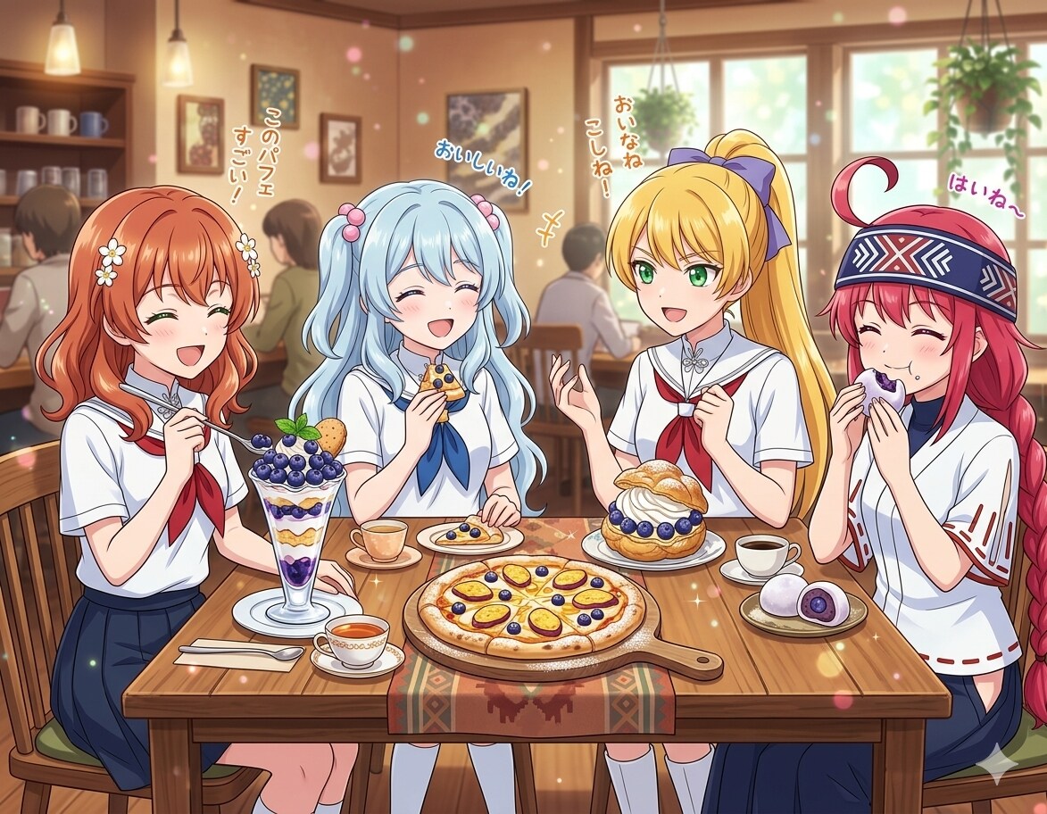 ブルーベリースイーツパーティー | の人気AIイラスト・グラビア