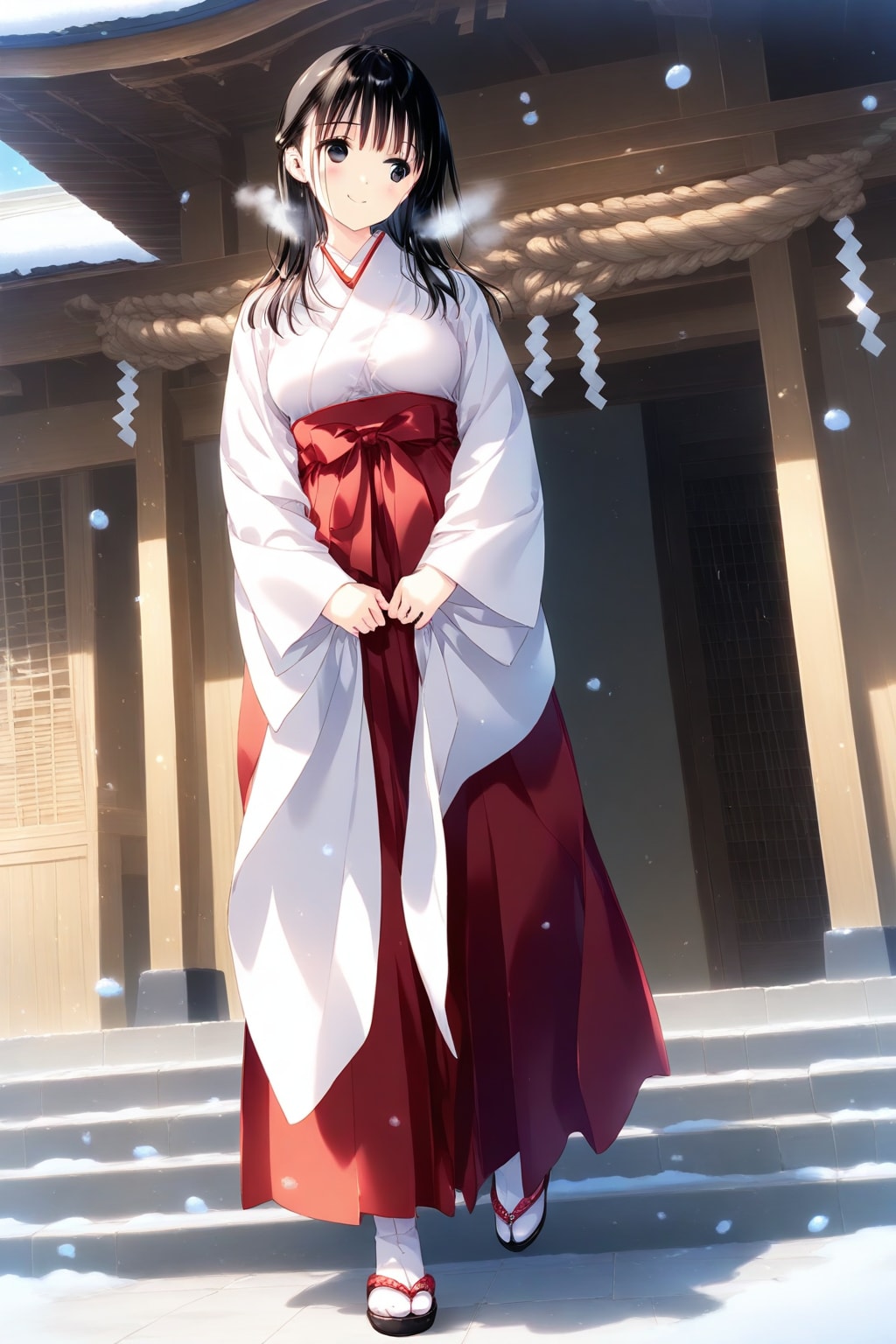 黒髪巫女さん | の人気AIイラスト・グラビア