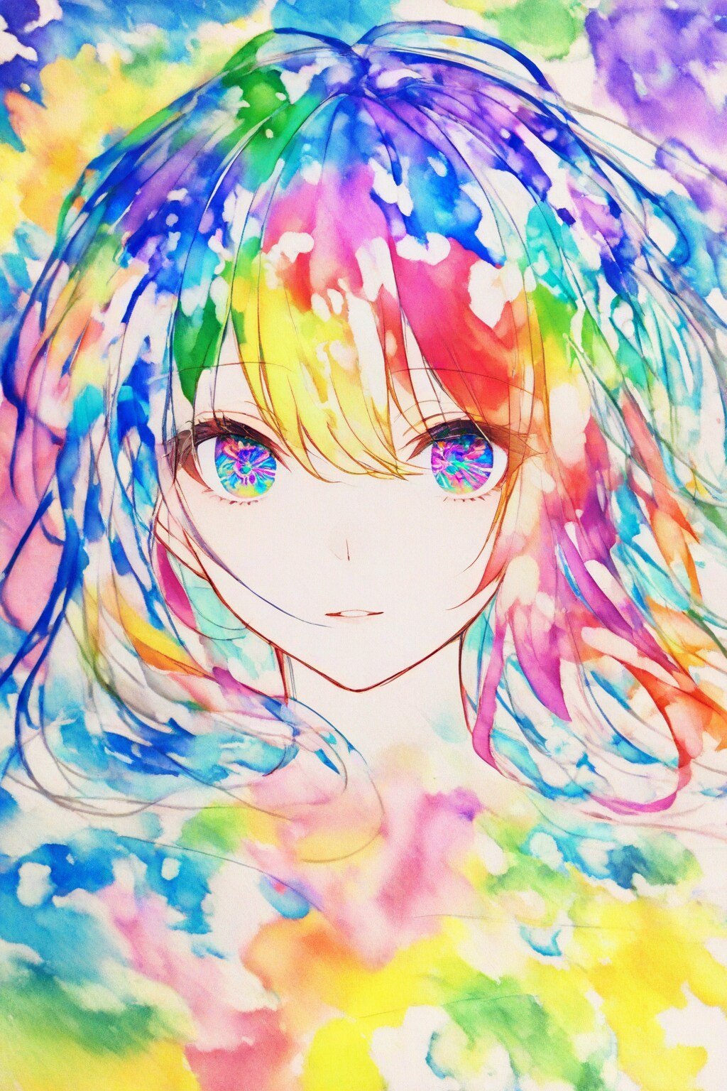 カラフルガール | の人気AIイラスト・グラビア