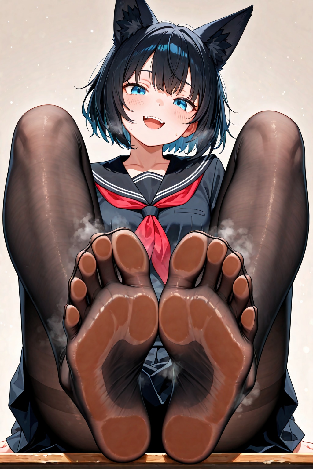 紗奈さんに足でぺたっとされる
