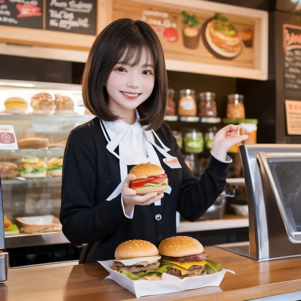 黒髪ボブでクルーの美女５