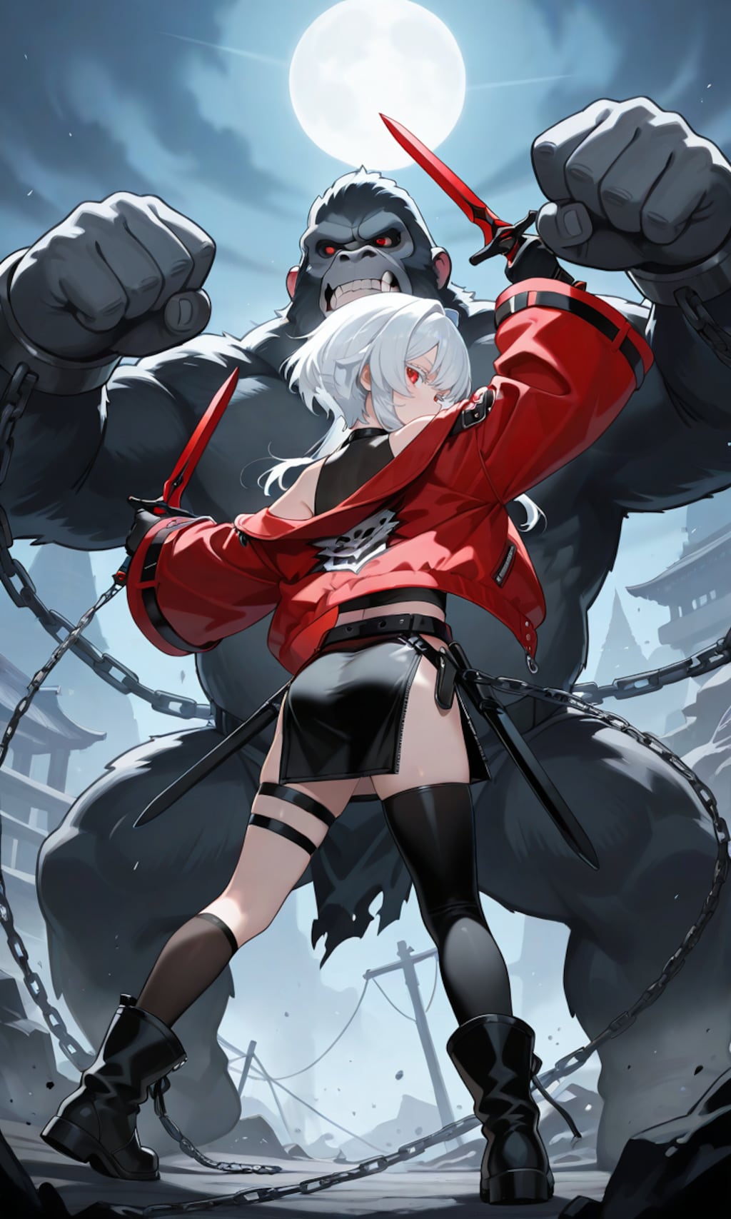 ゴリラとの戦い