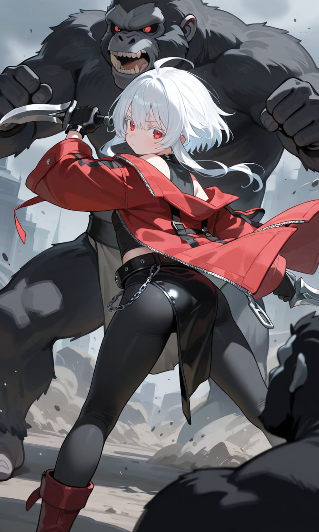 ゴリラとの戦い