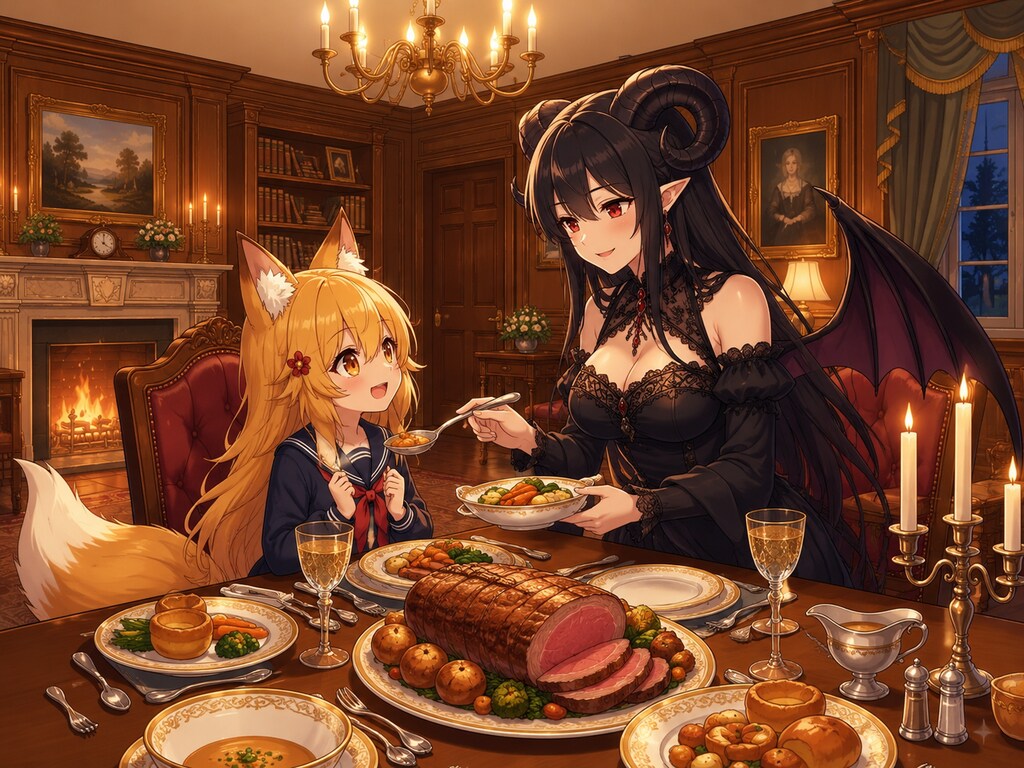 【ERNIE】キツネ娘とサキュバスお姉さん