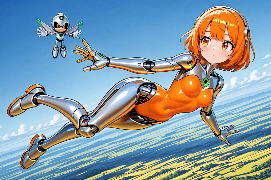 ちちぷい生成メカ娘　飛ぶ2