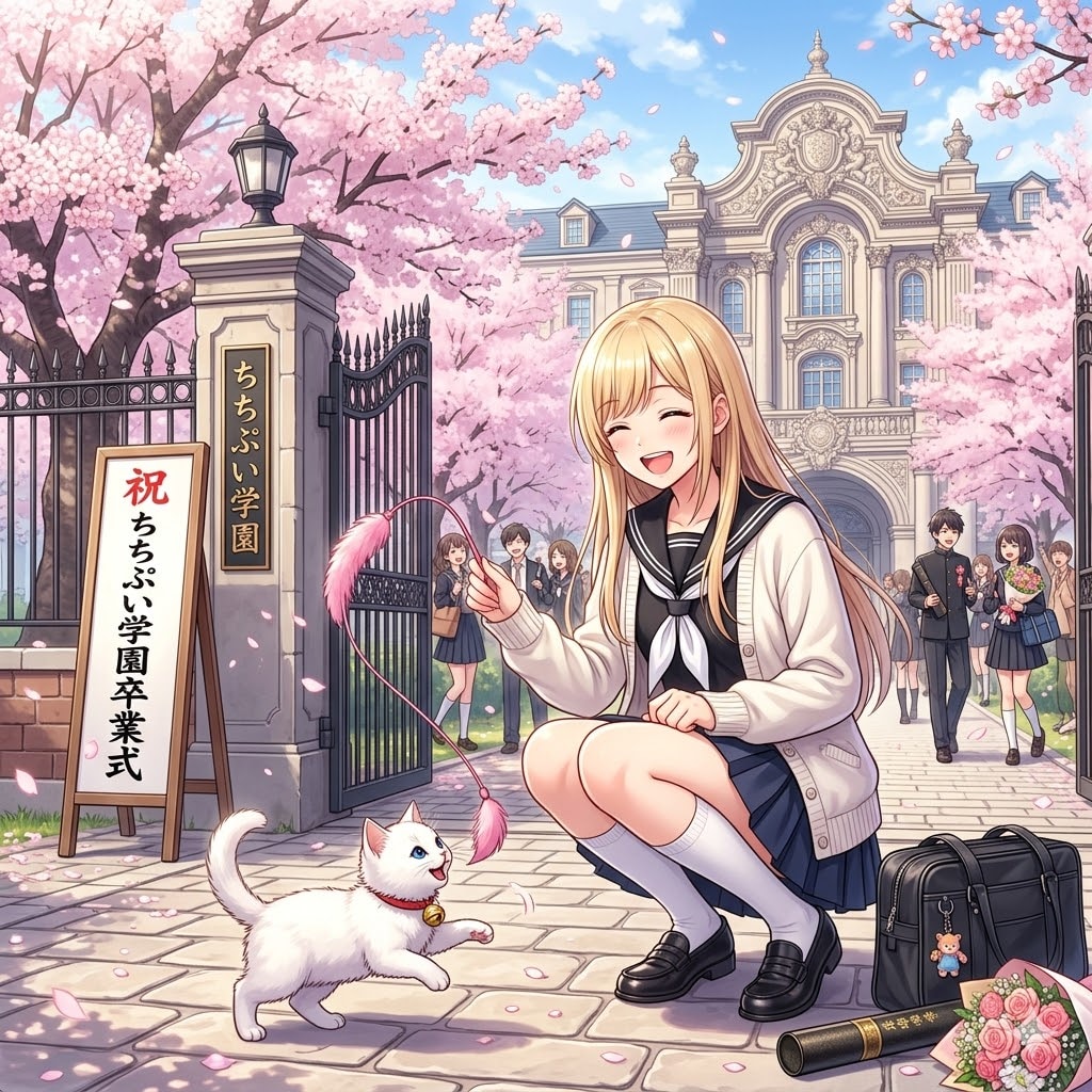 子猫と遊ぶちちぷいちゃん