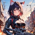 猫耳娘と銃戦 5枚目